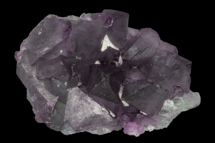 Purple-Green Octahedral Fluorite Crystal Cluster - Fluorescent! #149658